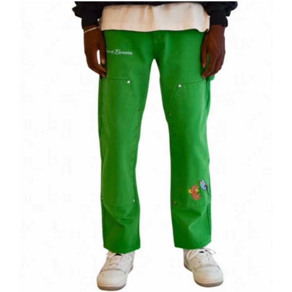 Mechali “power of expression“ streetwear green cargo pants, size M